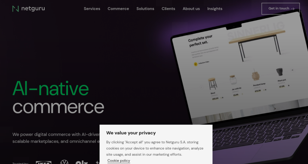 Screenshot of the Design Studio by Netguru website homepage